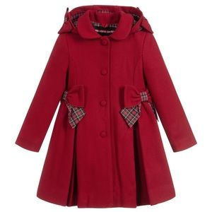 Girls size 5 Lapin House Red Coat